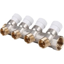 Коллектор распределительный STOUT SMB 6851 341204, 3/4", 4 выхода, 1/2"