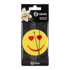 Ароматизатор Grass "Смайл", ваниль, картонный