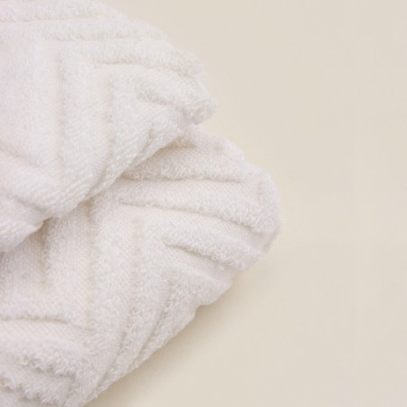 Trure -colored towel SL Home: Geometry "Blanc de Blanc" 50x90 cm, 83% cotton, 17% linen, 500 g/m2-2