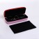 Case for glasses on the cracker, length 15 cm, pink/red color