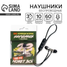 Wireless magnetic headphones with a microphone 