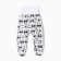 Sliders on a wide elastic band, white color/pandas, height 62 cm