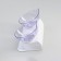 Plastic bowls on a white stand 27.5 x 14 x 15 cm transparent