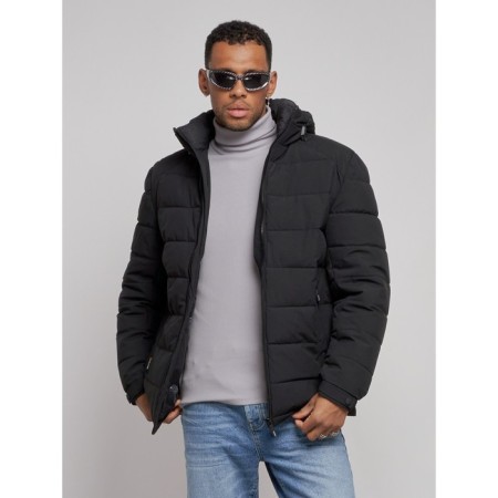 Sports male winter, size 58, black color-6