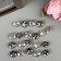 Buttons plastic for creativity on the midnight "Silver Flower" set of 20 pcs mix 1.2x1.2cm