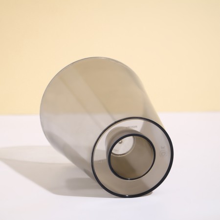 Pot for orchids, 1.2 l, 12.5 × 16.6 cm, plastic, transparent gray-1