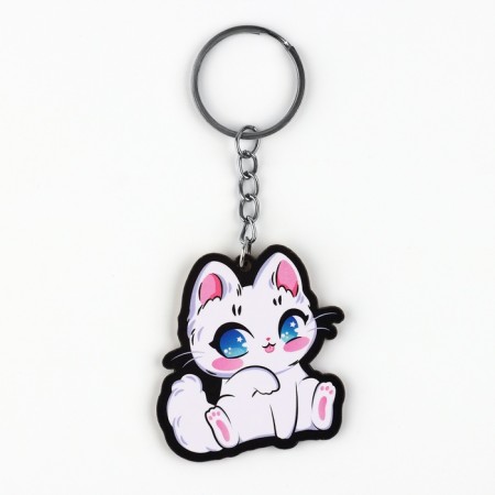 Keychain for keys with stickers in the set "cat", 4.7 x 10 cm-1