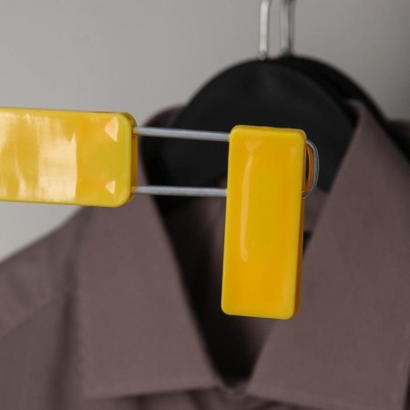 Shoulders for trousers and skirts with clamps, 23 × 13 cm, yellow color-4