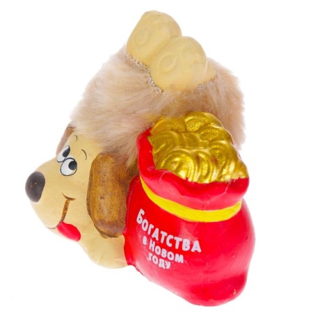 Керамика фигурка "Пёс с мешком монет" 8х5х7 см-2