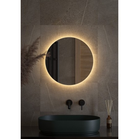 Mirror with Defesto LED lighting 12 W, 50x50 cm, without a switch, warm white light-2