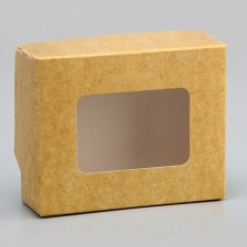Container for removal, with a window, craft, 10 x 8 x 3.5 cm