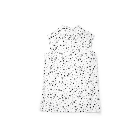 Women's blouse with a star print CONTE Elegant, size XL, color White, Black-5
