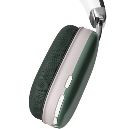 Wireless headphones SY-BT 1632, full-size, microphone, BT5.3, AUX, 400 mAh, green-5