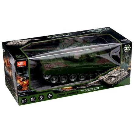 Radio -controlled “Victory” tank, works on batteries, green color-6