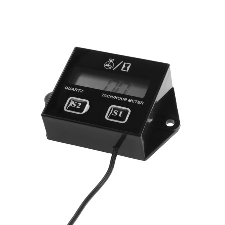 Motor-Tachometer counter, LCD display, IP67, black-2