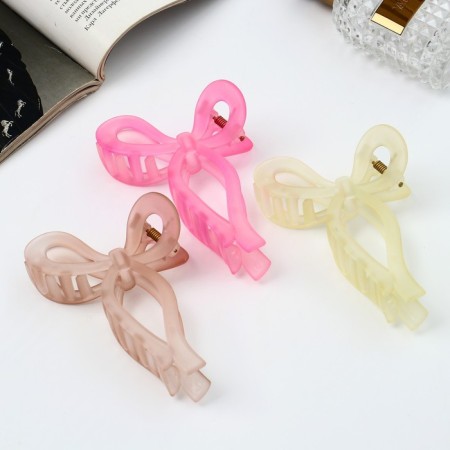 Hair crab "Frida" Matte's bow, 11 cm, mix-1