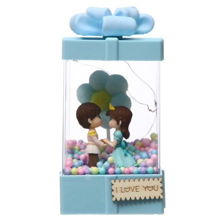 Nightlight "Love" LED from batteries 3HAA Blue 8x8x15.5 cm Risalux-7
