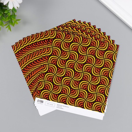 Scrapbooking paper "Summer wave" density 180 grams set 10 pcs 15.5x17 cm-1