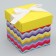 Gift folding box, packaging, “bright stripes”, 10 x 10 x 10 cm