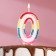 A candle for a cake with sparkles "Shiny rim", number "0", 7 cm