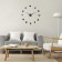 Watching interior clocks for the kitchen, 3D "Coffee time", sticker, large, D-120 cm