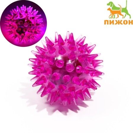 Ball luminous mini for cats, tpr, 3.5 cm, fuchsia