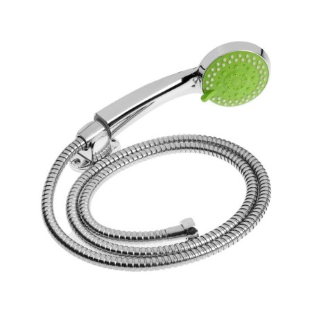 Shower Set Zein Z0605, hose 150 cm, holder, watering can 5 modes, green/chromium