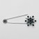 Snowflake Christmas Snowflake Original, 7.5 cm, blue color in black silver