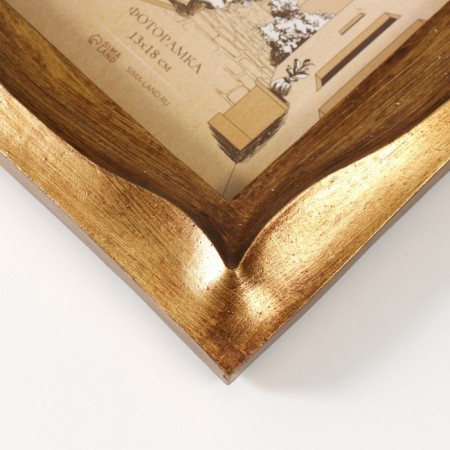 Polystone photo frame 13x18 cm "wave" gold 19.8x3x24.4 cm-2