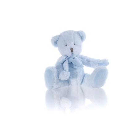 Gulliver soft toy Bear with a bow, blue color, 22 cm-4