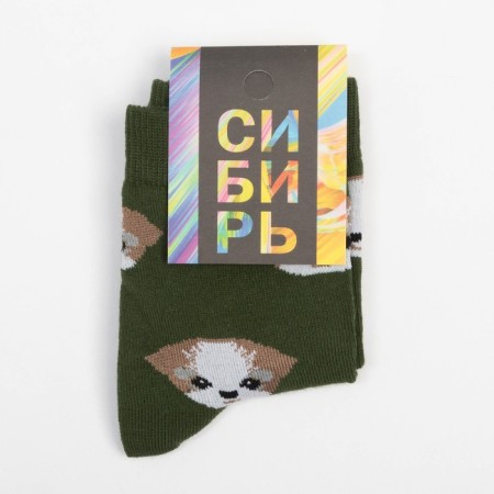 Nosk children, green color/Dog print, size 18-4