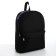 School textile backpack with print on the upper part of So what, 38x29x11 cm, black color is black