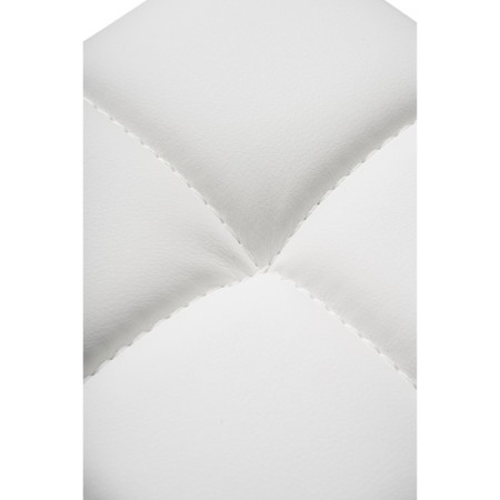 Har lobe metal stool/eco -leather, white/white 35x35x65 cm-5