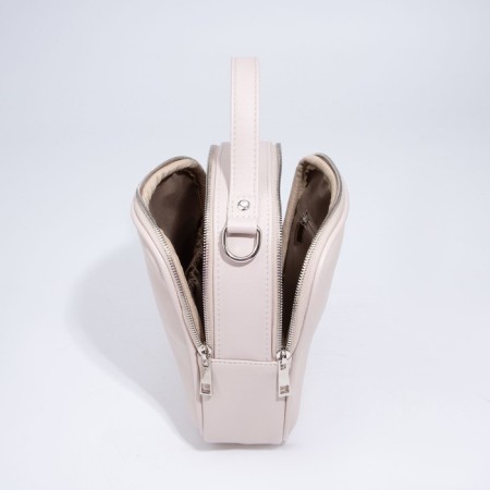 Women's bag over the shoulder Textura, small size, beige color-5