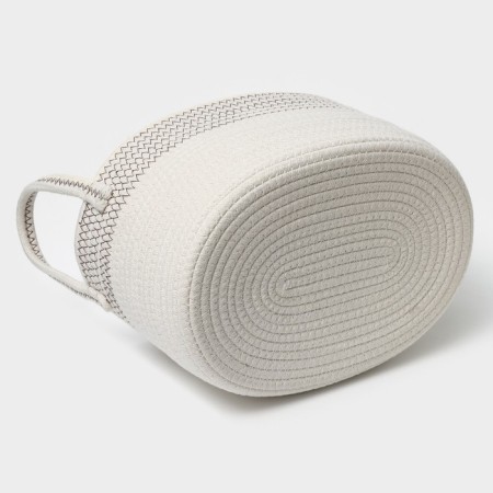 Set of storage baskets, manual weaving, cotton, 2 pcs: 30 × 22 × 16 cm, 37 × 28 × 21 cm-6