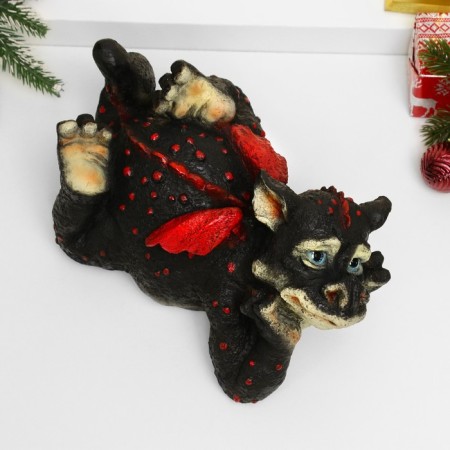 Piggy bank "Dragon Dreamer" Black, 28x17.5x13cm-3