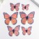Magnet Plastic for the fabric "Double butterflies" NR 6 pcs mix h = 10; 10.5; 5; 6.7; 8.4; 6.7 cm