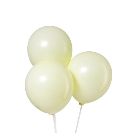 Latex ball 12 "Makarun", set 5 pcs., Yellow color-1