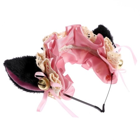 Carnival rim "anime ears" with a pink bandage-1