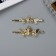 Invisibility for hair "Audrey" (set 2 pcs) butterfly carved, 5.5 cm, gold