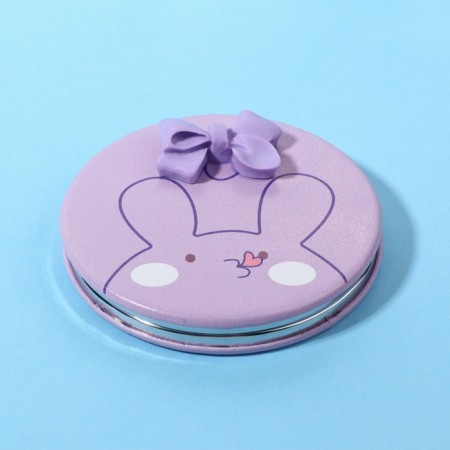 Folding mirror "Cutie", d = 7 cm, with an increase, artificial leather, color lilac color-5