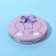 Folding mirror "Cutie", d = 7 cm, with an increase, artificial leather, color lilac color