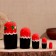 Matryoshka "Merry", red head, bottom black, 5-doll, 14 cm