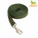 Two -layer leash with reinforced carbine, 2 m x 2 cm, green