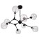 Causteen 99801/8 8x40W E14, Black/Transparent 89x89x62 cm