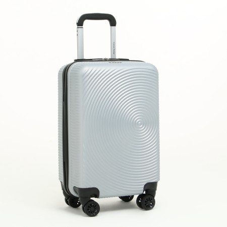 Small suitcase 20 "On a zipper, code lock, 4 wheels, color gray color-1