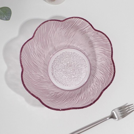 Complete glass salad bowl, 1.25 l, d = 22 cm, h = 9 cm-1