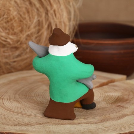 Souvenir "man with pike", Kargopol toy-6