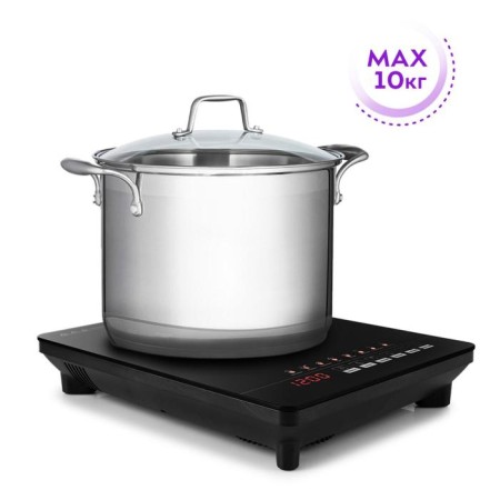 Electric tile KitFort KT-132, infrared, 1800 watts, 1 burner, 6 programs, black-1