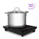 Electric tile KitFort KT-132, infrared, 1800 watts, 1 burner, 6 programs, black